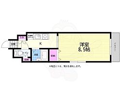 ブルースカイ小町 1Kの間取図画像