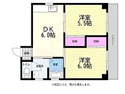 二村ビル 2DKの間取図画像