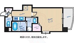 ルービンス十日市 1Kの間取図画像