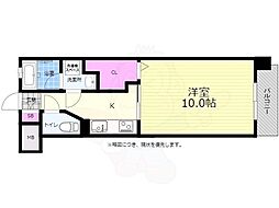 ルービンス宇品御幸2 1Kの間取図画像