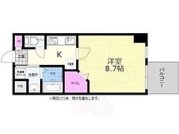 グラビスコート広島駅前通り 1Kの間取図画像