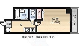 ローゼ比治山 1Kの間取図画像