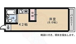 Sビル段原 1Kの間取図画像