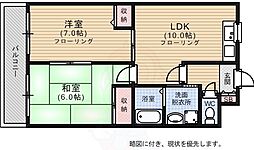 パークツインズA 2LDKの間取図画像