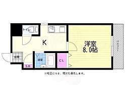横川マンション 1Kの間取図画像