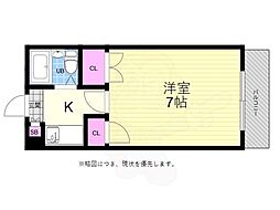 エステート西尾 1Kの間取図画像