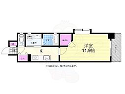 ロアール松川町 1Kの間取図画像