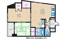 ネオライフ舟入 2LDKの間取図画像