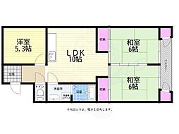 楠木マンション 3LDKの間取図画像