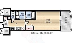 グレースコート上八丁堀 1Kの間取図画像