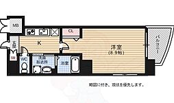グレースコート上八丁堀 1Kの間取図画像