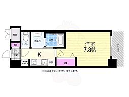 エステムコート広島国泰寺 1Kの間取図画像