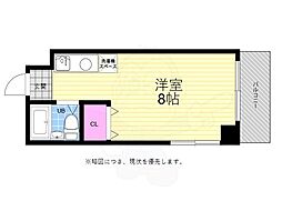 サンライズ幸ビル 1Kの間取図画像