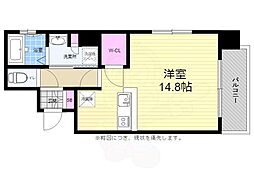 ぽぽろ比治山 ワンルームの間取図画像