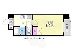 ナカシマビル 1Kの間取図画像