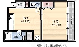 大石ビル 1DKの間取図画像