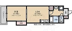 メゾン・ド・佐伯 1DKの間取図画像