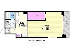 アロハビルヂング 1DKの間取図画像