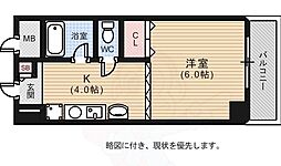 ラ・ポール小町 1Kの間取図画像