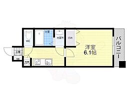 ジェイシティミライエ大手町 1Kの間取図画像
