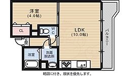 和興ビル 1LDKの間取図画像