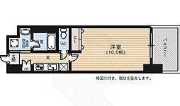 ウイング宝町セカンド 1Kの間取図画像