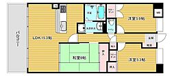 リファレンス寺塚 3LDKの間取図画像