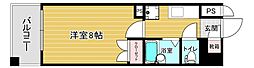 リファレンスリバーサイド 1Kの間取図画像