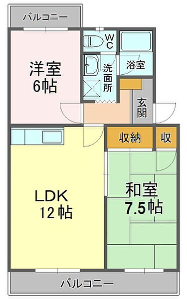 サンセットストリート 306｜静岡県磐田市国府台(賃貸マンション2LDK・3階・53.28㎡)の写真 その2