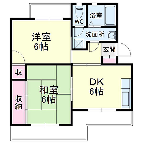 マンションＫＭ－1 309｜静岡県磐田市見付(賃貸マンション2DK・3階・43.77㎡)の写真 その2