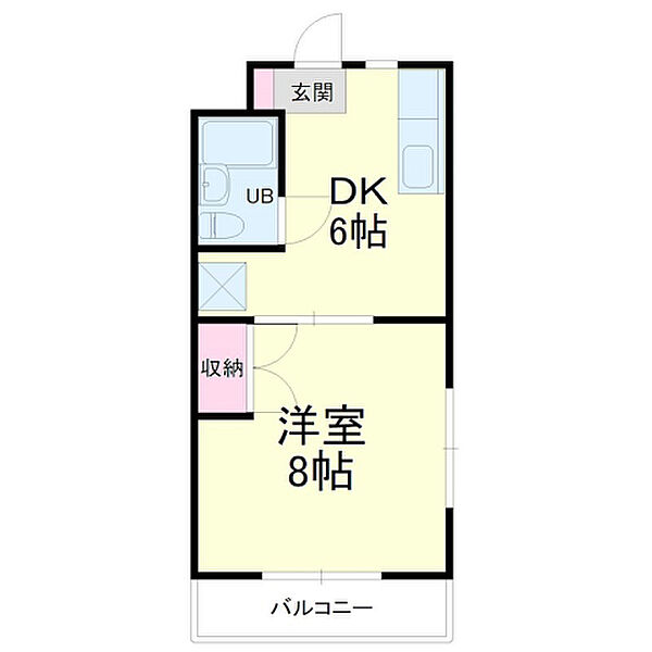 ルビナスサード 201｜静岡県浜松市中央区渡瀬町(賃貸マンション1DK・2階・25.92㎡)の写真 その2