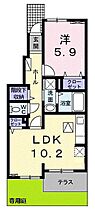 フォルトゥーナ 102 ｜ 静岡県掛川市細谷（賃貸アパート1LDK・1階・43.33㎡） その2