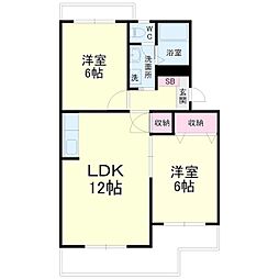 間取図画像 2LDK
