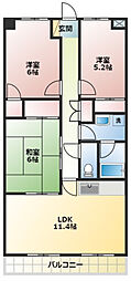 フォンティーナ今之浦 3LDKの間取図画像