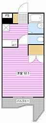 磐田グレイス第5マンション ワンルームの間取図画像