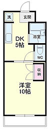 グランメール 1DKの間取図画像