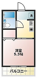 メゾン・ド・エール壱番館 1Kの間取図画像