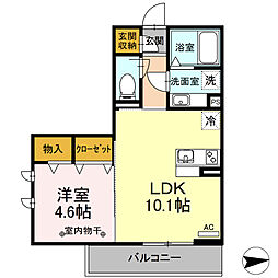 ニューヴィレッジ 1LDKの間取図画像