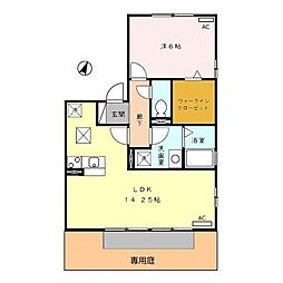 リビングタウン葵町A 1LDKの間取図画像