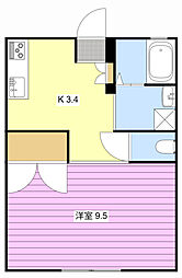 Sakura 1Kの間取図画像