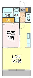 GrandColline2 1LDKの間取図画像