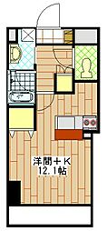 プリンセスハピネスプレイス ワンルームの間取図画像