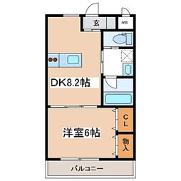 間取図画像 1DK