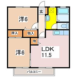 エル・ピソ 2LDKの間取図画像