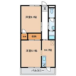 柴田マンション 2Kの間取図画像