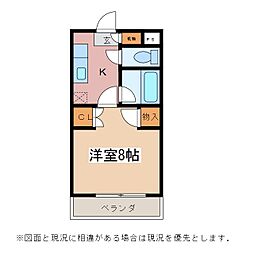 アップルズ・H 1Kの間取図画像