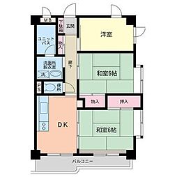 ニットー上高地コーポ 3DKの間取図画像