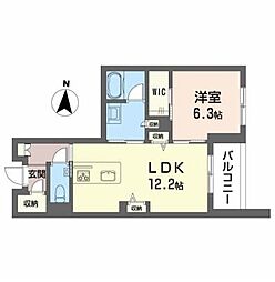 シャーメゾンステージ筑摩 1LDKの間取図画像