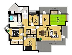 サンコート浜松 4LDKの間取図画像