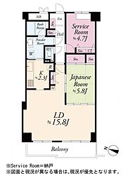 ライオンズマンション磯子山王台 1SLDKの間取図画像
